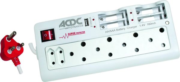 Socket Battery 4 4 X 16A & 2 X2 Pin euro socket AA/AAA Battery charger- 1.4V 160MA USB ...