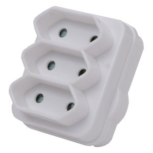ADAPTOR 3 X 2 PIN EURO WHITE
