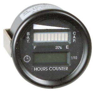 BATTERY INDICATOR & HOUR COUNTER