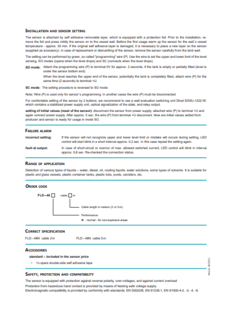 FLEXIBLE LEVEL SWITCH - Dorite Solar