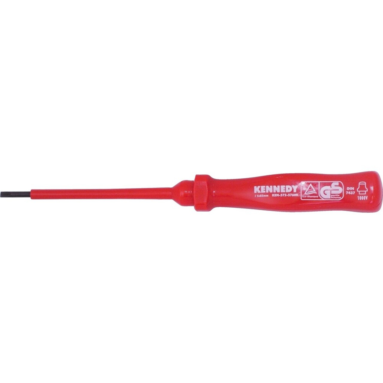 KEN5725760K - 2 KEN5725760K - 2.5X85MM FLAT PARALLEL INSULATED VDE SCREWDRIVER